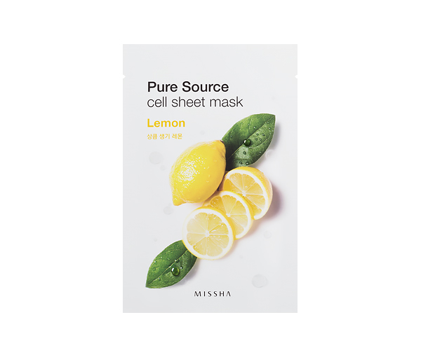 Cytrynowa maseczka rozświetlająca MISSHA-Pure-Source-Cell-Sheet-Mask-Lemon